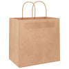 VidaXL Papiertüten 50 Stück mit Griffen 26x17x25 cm braun