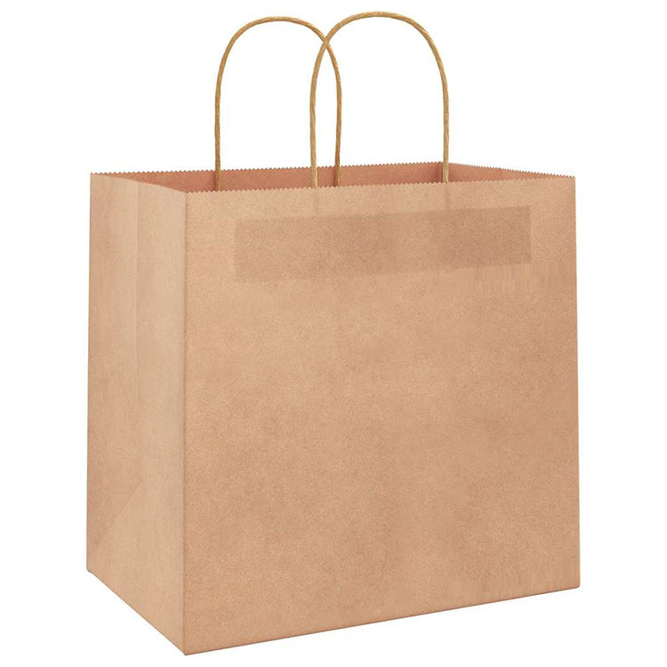 VidaXL Papiertüten 50 Stück mit Griffen 26x17x25 cm braun