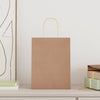 VidaXL Papiertüten 250 Stück mit Griffen 21x11x28 cm braun