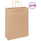 VidaXL Papiertüten 250 Stück mit Griffen 32x12x42 cm braun