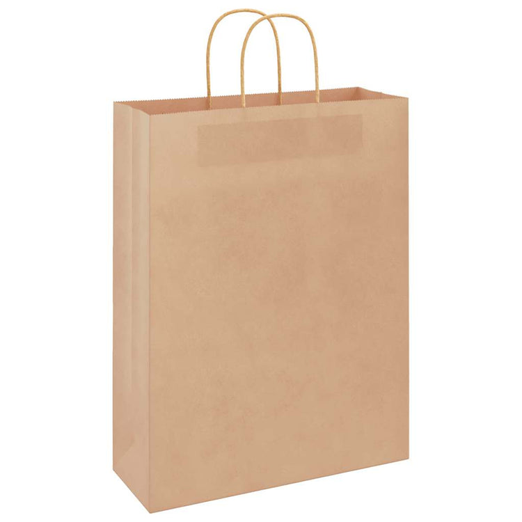 VidaXL Papiertüten 250 Stück mit Griffen 32x12x42 cm braun