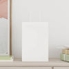 VidaXL Papiertüten 50 Stück mit Griffen 21x11x31 cm weiß