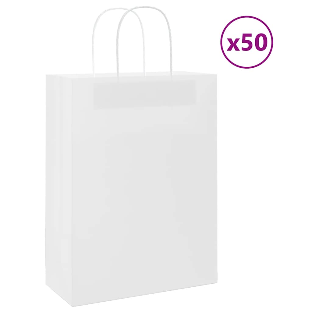 Vidaxl-Papier, 50 St. mit Hintergrund, 26 x 12 x 35 cm, weiß