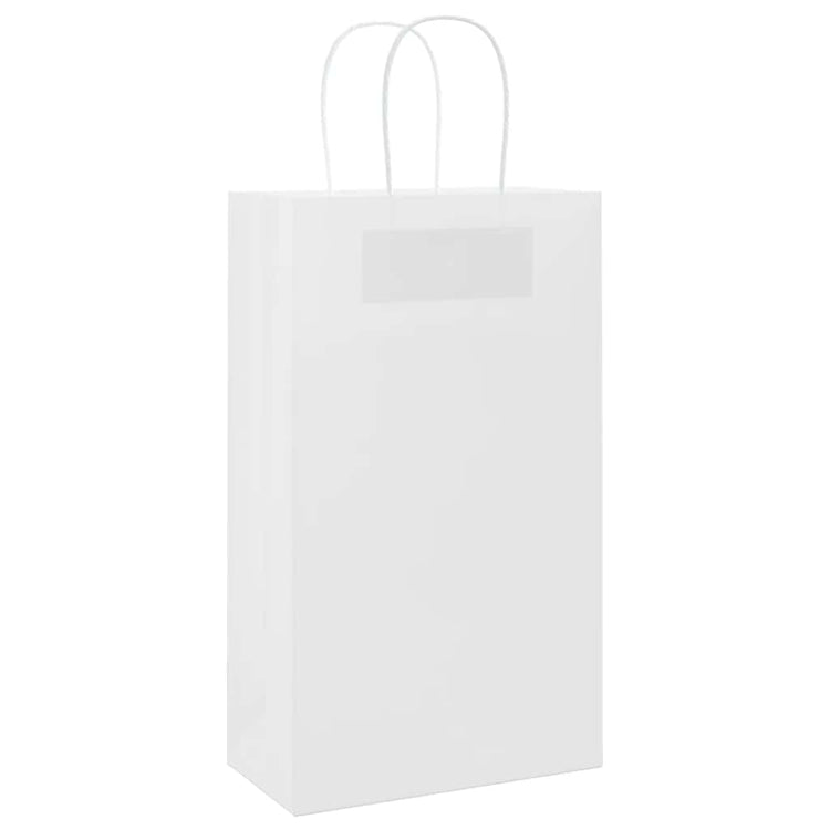 VidaXL Papiertüten 250 Stück mit Griffen 21x11x36 cm weiß