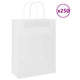 VidaXL Papiertüten 250 Stück mit Griffen 26x12x35 cm weiß
