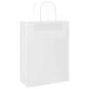 VidaXL Papiertüten 250 Stück mit Griffen 26x12x35 cm weiß