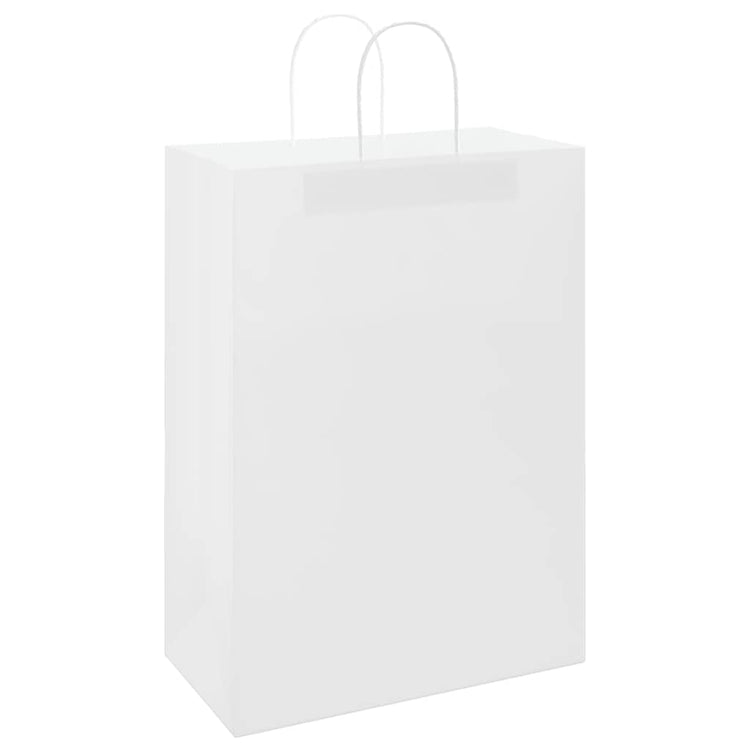 VidaXL Papiertüten 250 Stück mit Griffen 32x17x44 cm weiß