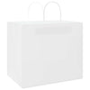 VidaXL Papiertüten 250 Stück mit Griffen 32x22x28 cm weiß