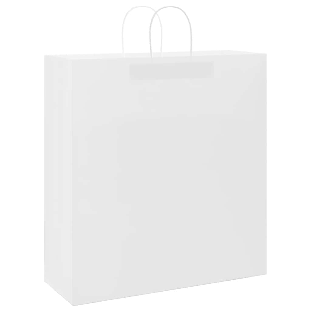 VidaXL Papiertüten 250 Stück mit Griffen 45x17x48 cm weiß