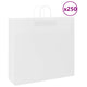 VidaXL Papiertüten 250 Stück mit Griffen 54x15x49 cm weiß