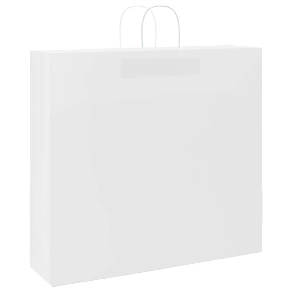VidaXL Papiertüten 250 Stück mit Griffen 54x15x49 cm weiß