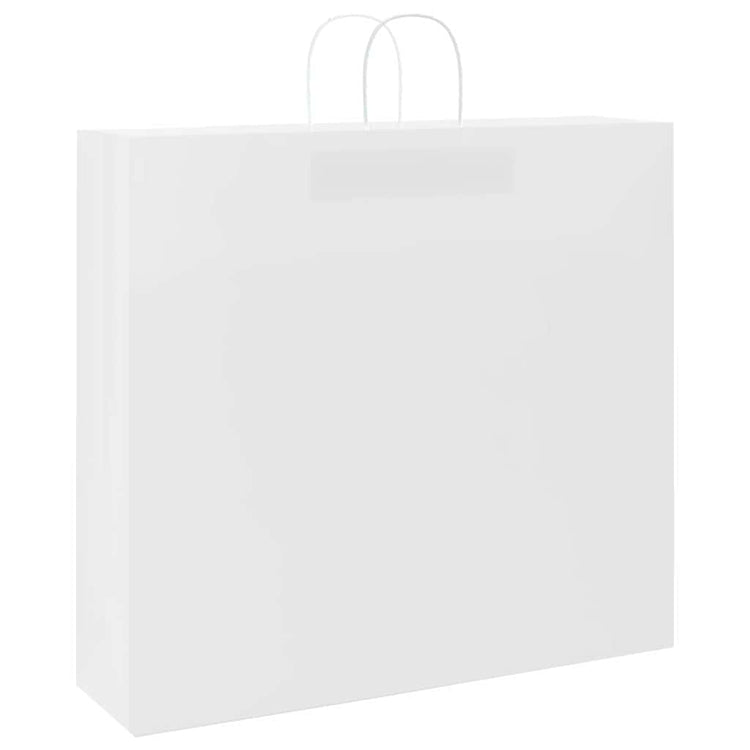 VidaXL Papiertüten 250 Stück mit Griffen 54x15x49 cm weiß