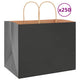 VidaXL Papiertüten 250 Stück mit Griffen 32x22x24 cm schwarz