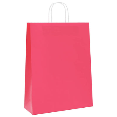 VidaXL Papiertüten 50 Stück mit Griffen 32x12x42 cm rosa