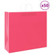 VidaXL Papiertüten 50 Stück mit Griffen 54x15x49 cm rosa