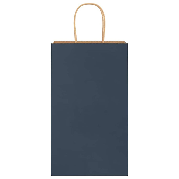 VidaXL Papiertüten 250 Stück mit Griffen 21x11x36 cm blau