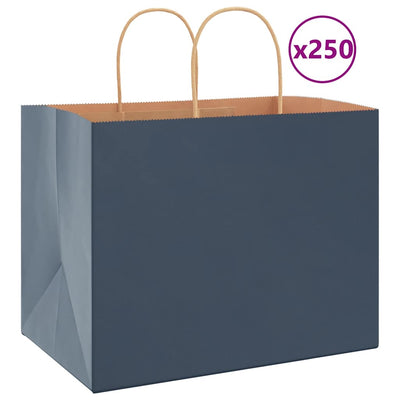 Vidaxl-Papier, 250 St. mit Streifen, 32 x 22 x 24 cm, blau