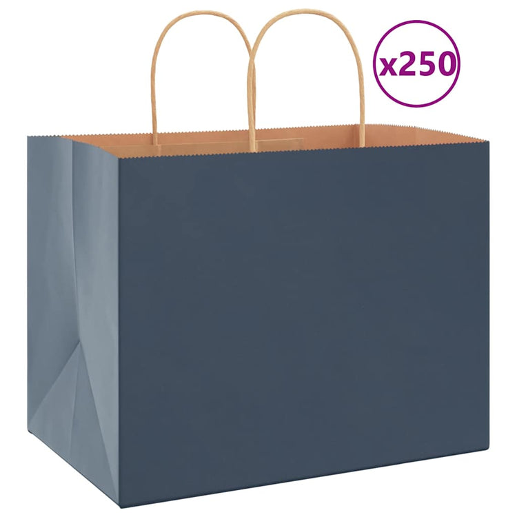 Vidaxl-Papier, 250 St. mit Streifen, 32 x 22 x 24 cm, blau