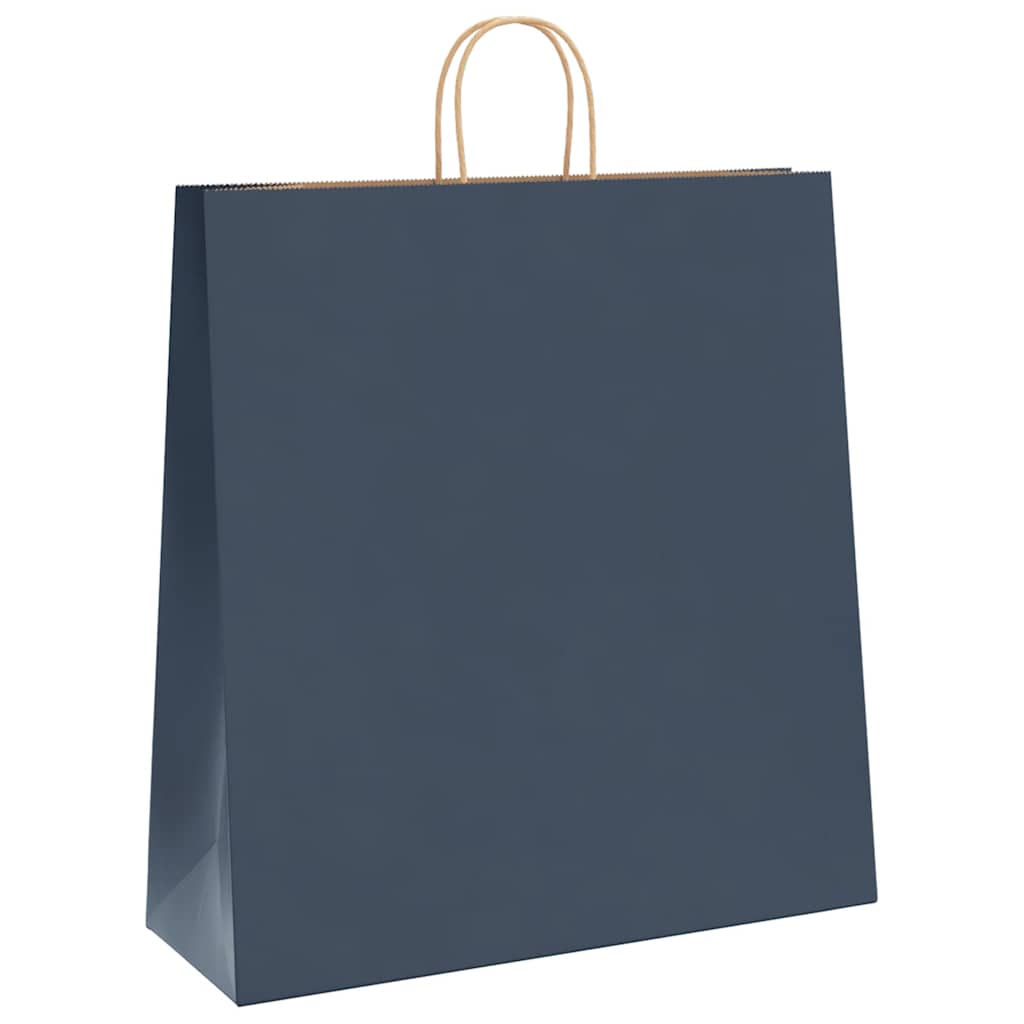 VidaXL Papiertüten 250 Stück mit Griffen 45x17x48 cm blau