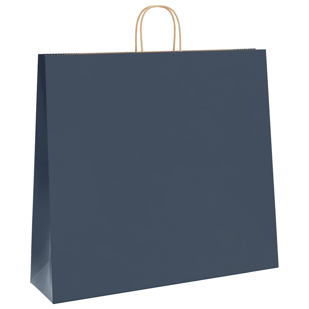 VidaXL paper bags 250 pcs with handles 54x15x49 cm blue