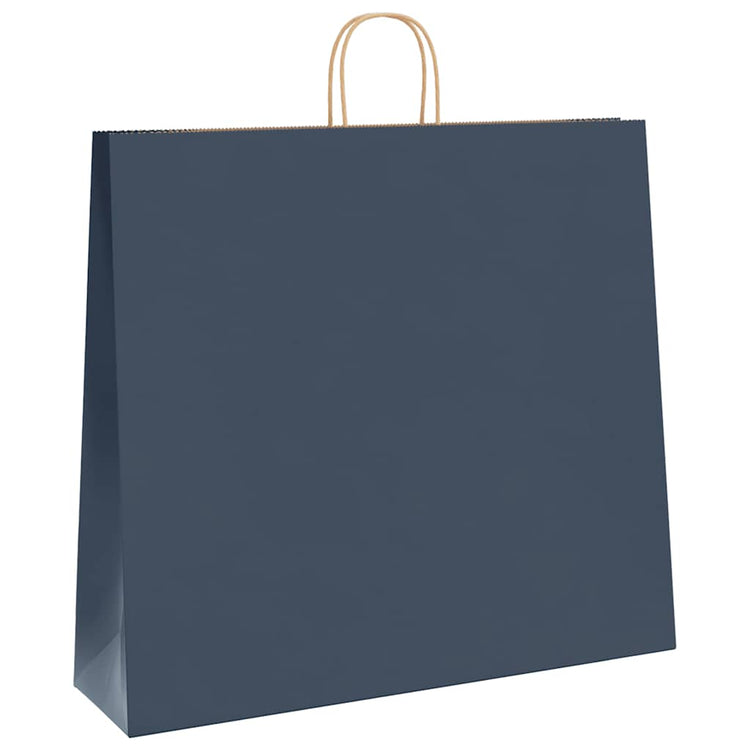 VidaXL paper bags 250 pcs with handles 54x15x49 cm blue