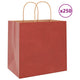 VidaXL Papiertüten 250 Stück mit Griffen 26x17x25 cm rot