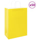 VidaXL Papiertüten 50 Stück mit Griffen 32x17x44 cm gelb