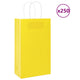 VidaXL Papiertüten 250 Stück mit Griffen 21x11x36 cm gelb