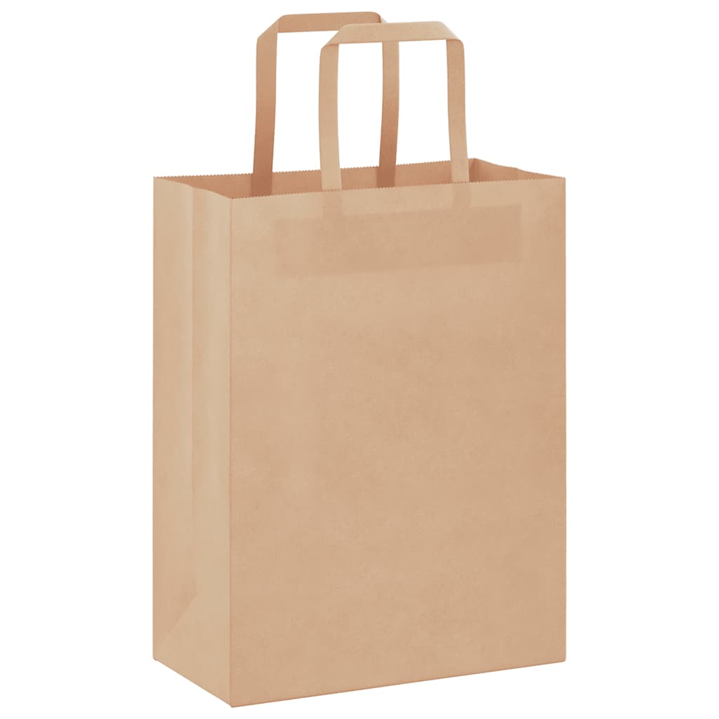 VidaXL Papiertüten 50 Stück mit Griffen 21x11x28 cm braun