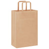 VidaXL Papiertüten 50 Stück mit Griffen 21x11x31 cm braun