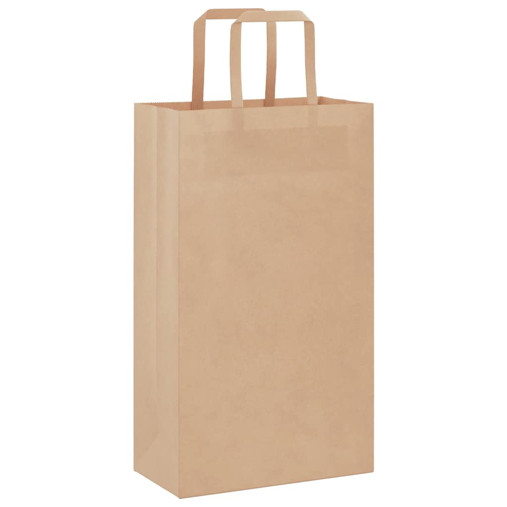 VidaXL Papiertüten 50 Stück mit Griffen 21x11x36 cm braun