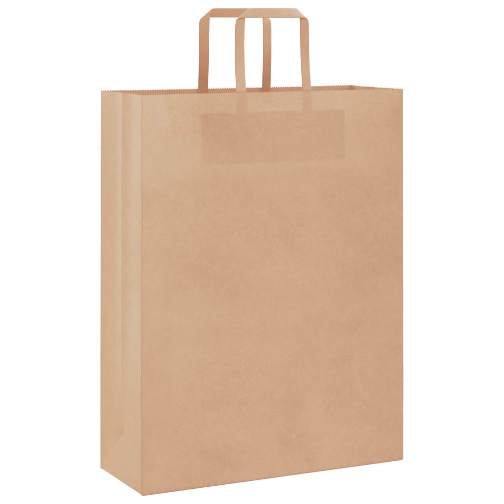 VidaXL Papiertüten 50 Stück mit Griffen 32x12x42 cm braun