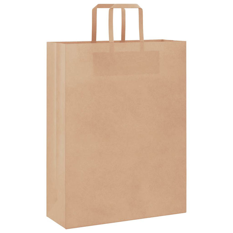 VidaXL Papiertüten 50 Stück mit Griffen 32x12x42 cm braun