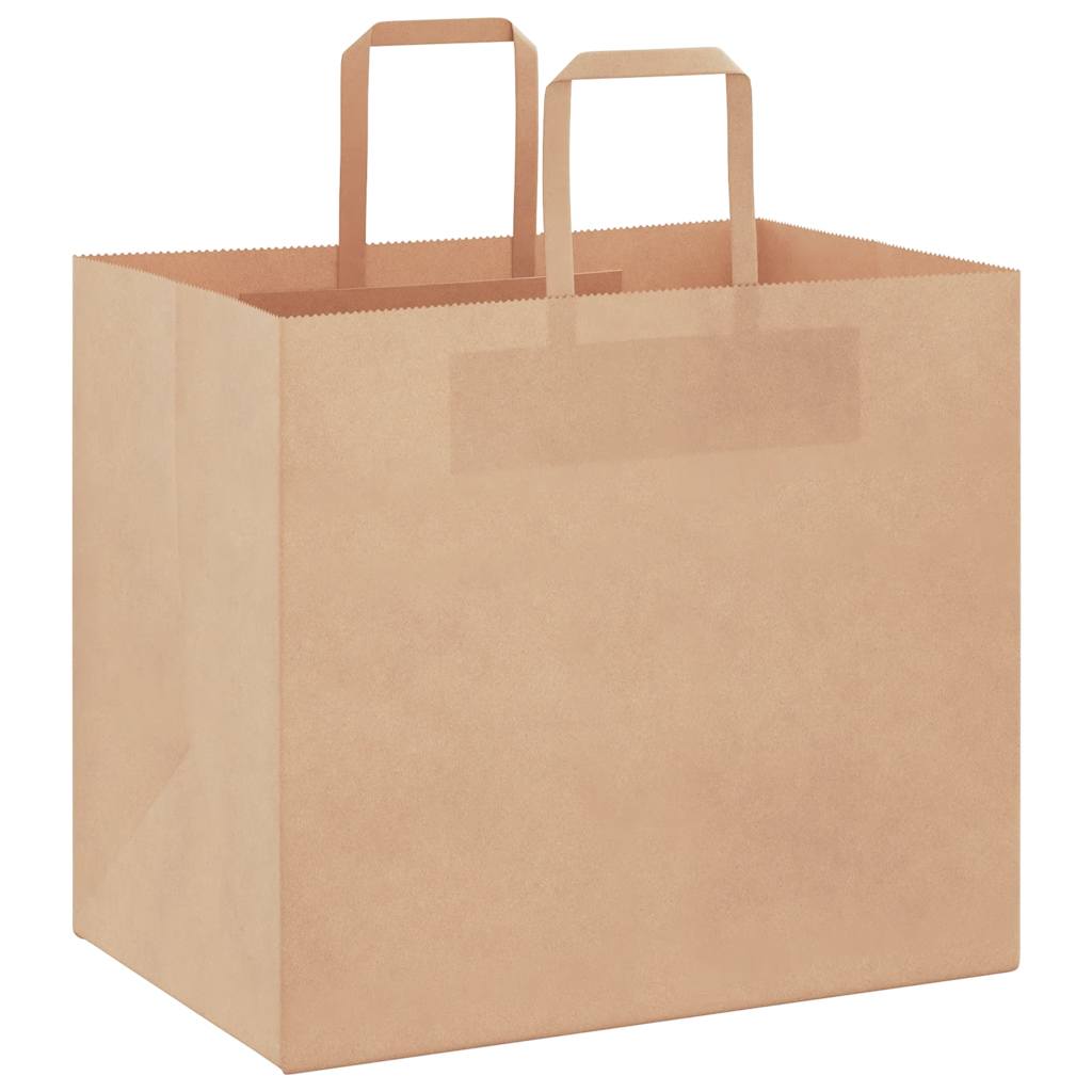 VidaXL Papiertüten 50 Stück mit Griffen 32x22x28 cm braun