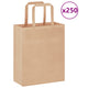 VidaXL Papiertüten 250 Stück mit Griffen 18x8x22 cm braun