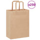 VidaXL Papiertüten 250 Stück mit Griffen 21x11x28 cm braun