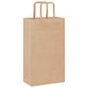 VidaXL Papiertüten 250 Stück mit Griffen 21x11x36 cm braun