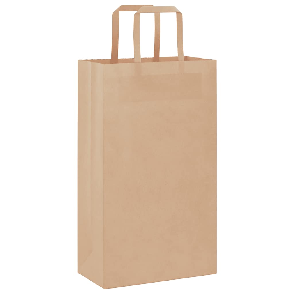 VidaXL Papiertüten 250 Stück mit Griffen 21x11x36 cm braun
