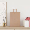 VidaXL Papiertüten 250 Stück mit Griffen 26x12x35 cm braun