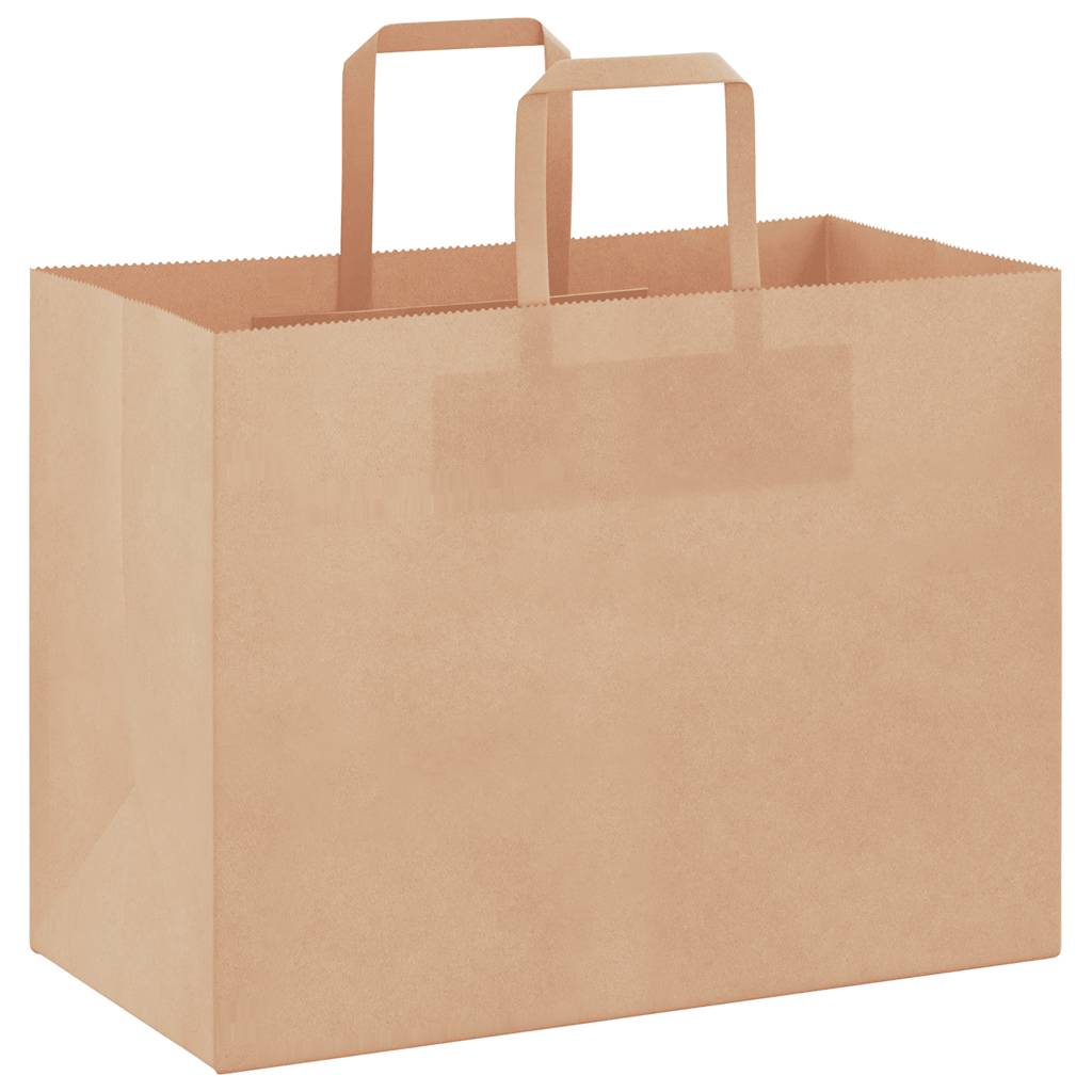VidaXL Papiertüten 250 Stück mit Griffen 32x17x25 cm braun