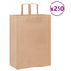 Vidaxxl Papiertüten 250 Stück mit Griffen 32x17x44 cm braun