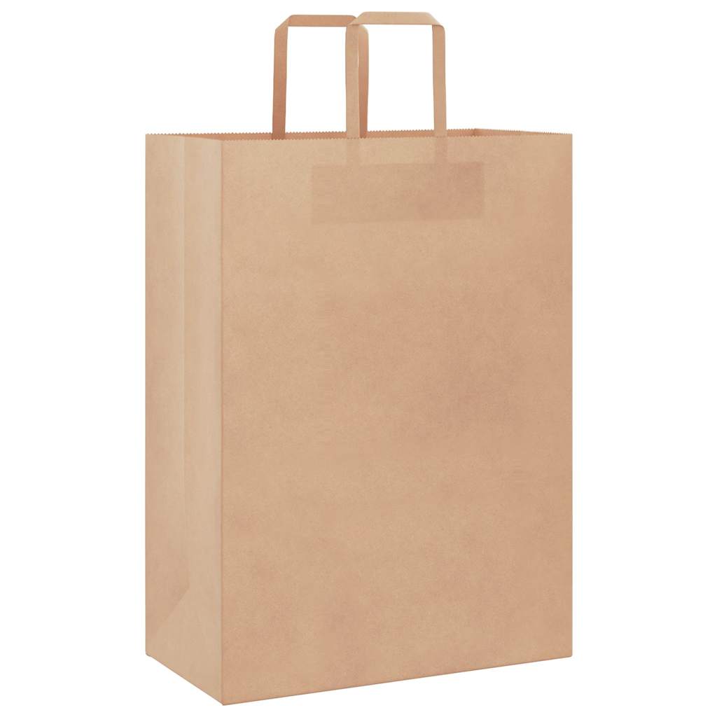 Vidaxxl Papiertüten 250 Stück mit Griffen 32x17x44 cm braun