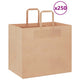 VidaXL Papiertüten 250 Stück mit Griffen 32x22x28 cm braun
