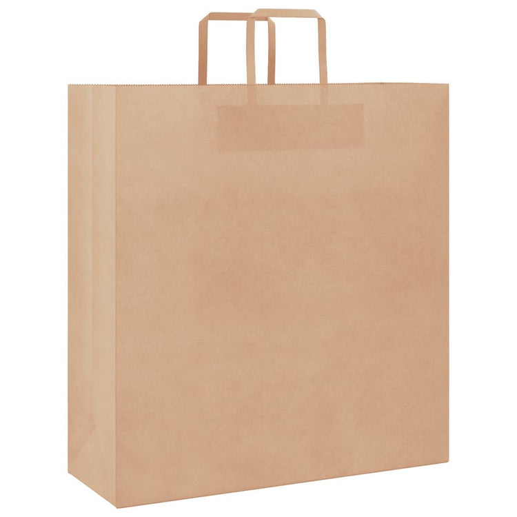 VidaXL Papiertüten 250 Stück mit Griffen 45x17x48 cm braun