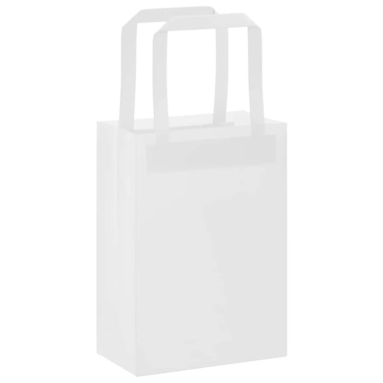 Vidaxxl Papiertüten 50 Stück mit Henkel 15x8x21 cm weiß