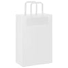 VidaXL Papiertüten 50 Stück mit Griffen 21x11x31 cm weiß
