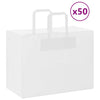 VidaXL Papiertüten 50 Stück mit Griffen 32x17x25 cm weiß