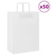 VidaXL Papiertüten 50 Stück mit Griffen 32x17x44 cm weiß