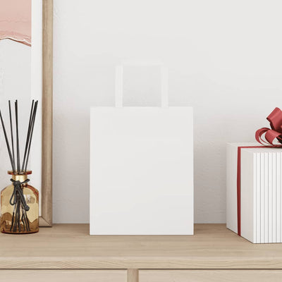 VidaXL Papiertüten 250 Stück mit Griffen 18x8x22 cm weiß