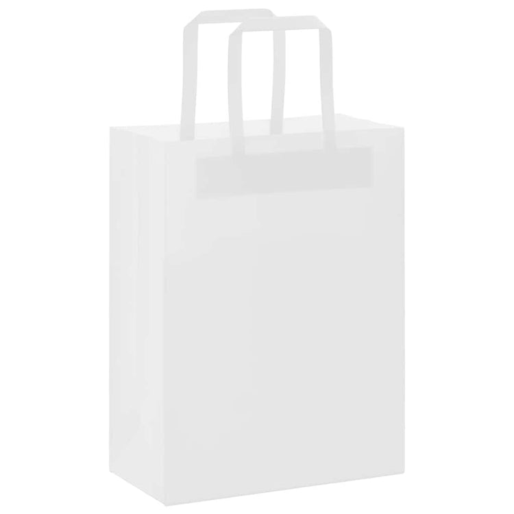 VidaXL Papiertüten 250 Stück mit Griffen 21x11x28 cm weiß